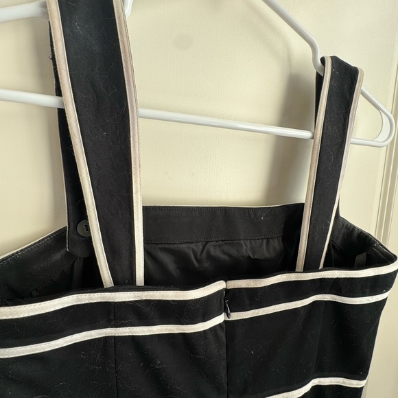 White House Black Market Elegant Black Dress with White Accent Trim - Picture 4 of 5